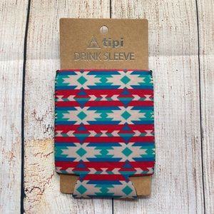 Western print, drink sleeve.